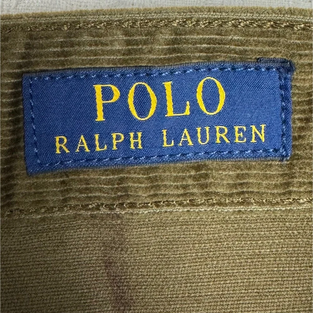 Vtg‎ Talon 45 Polo Ralph Lauren Corduroy Pants Stretch Straight Men 34x34 Brown